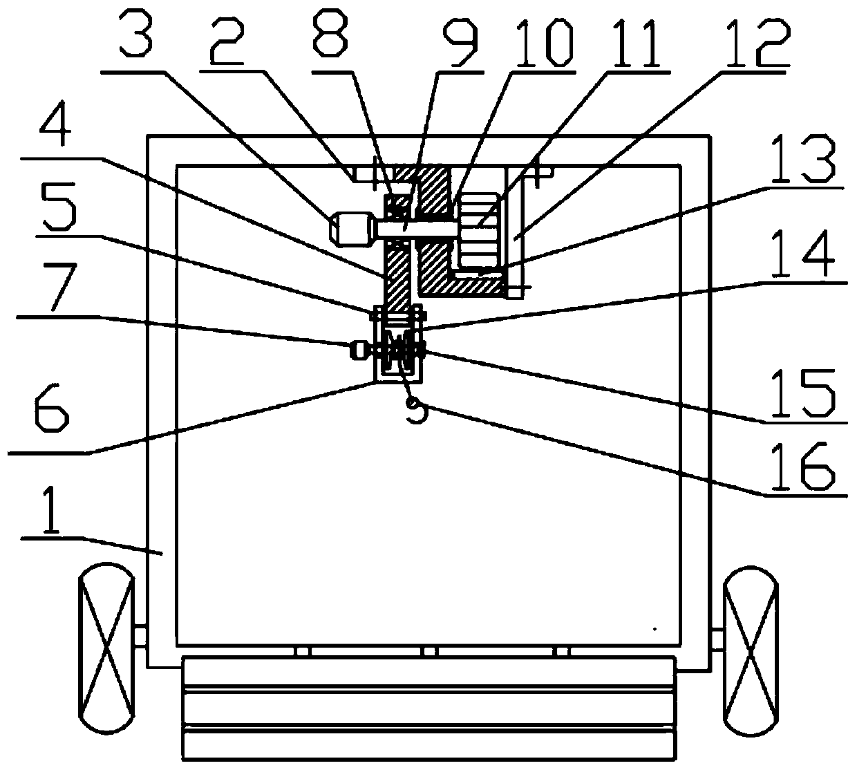 Container type vehicle transferring and transporting vehicle