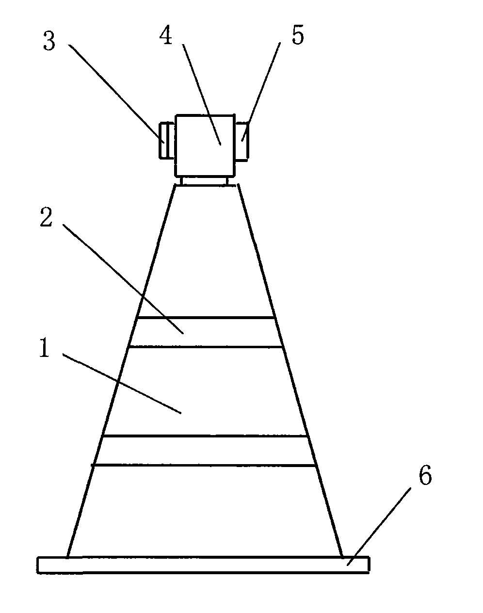 Connectible type traffic caution cone