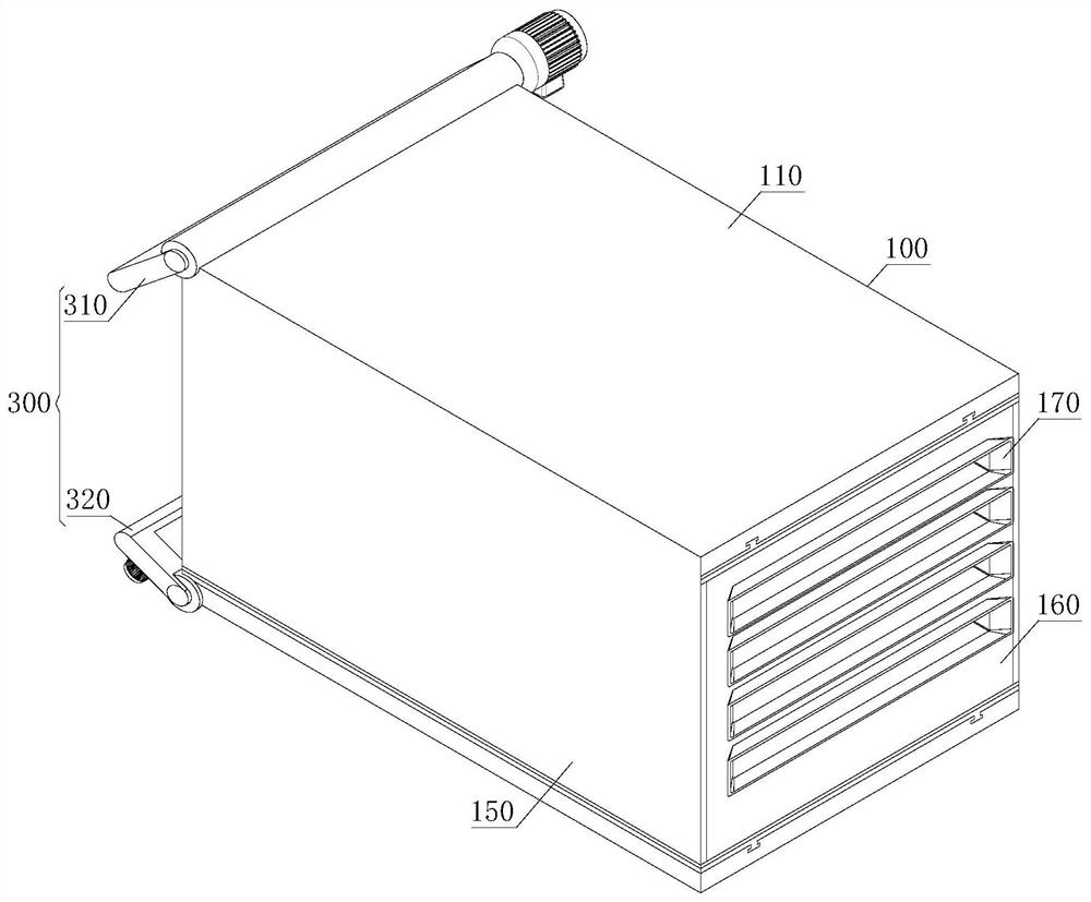 A drying device with three-dimensional floating function and its implementation method