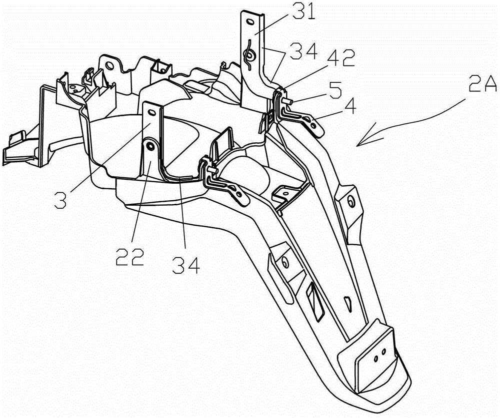 Rear fender assembly for small motor vehicles