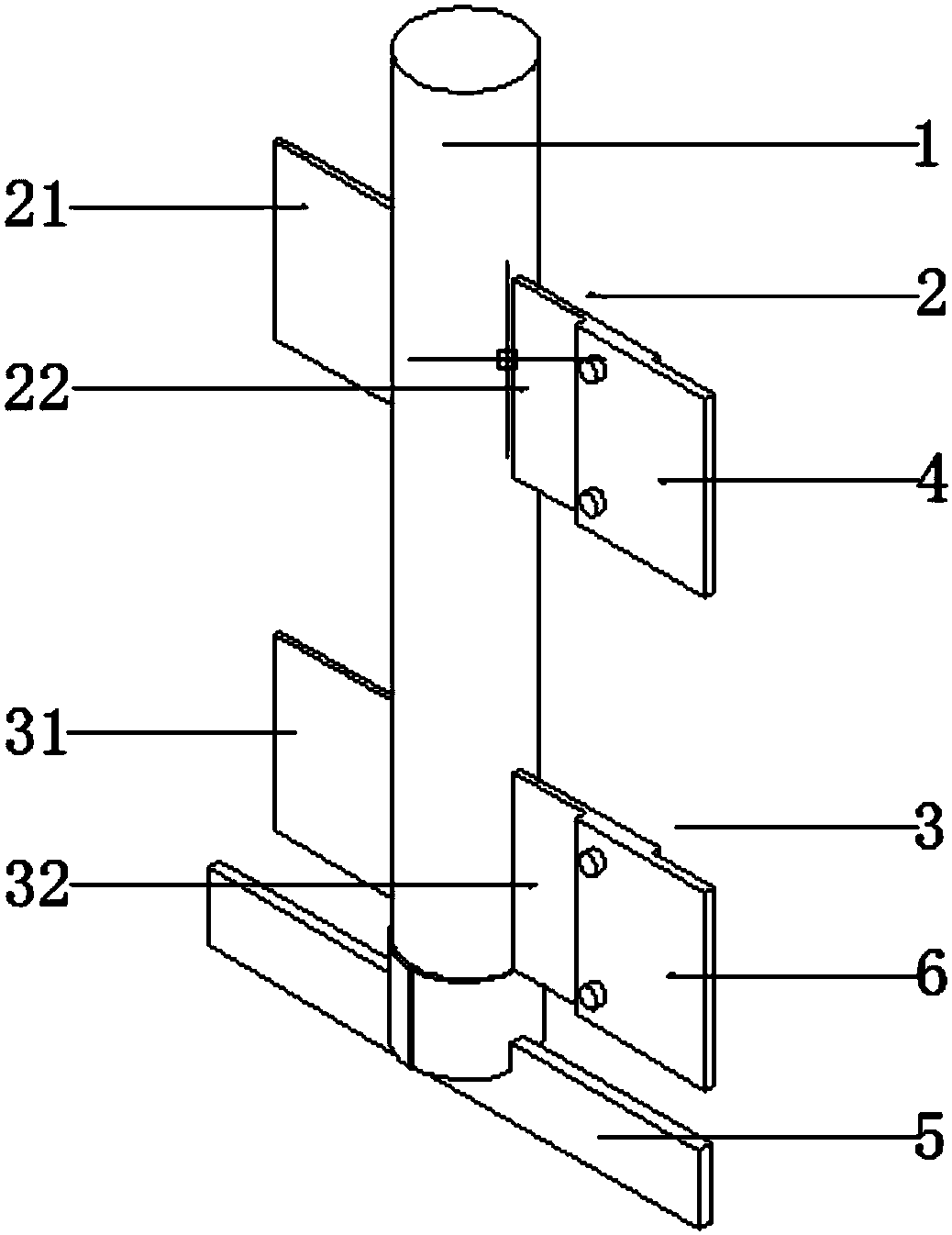 Stirring device for slurry mixing tank