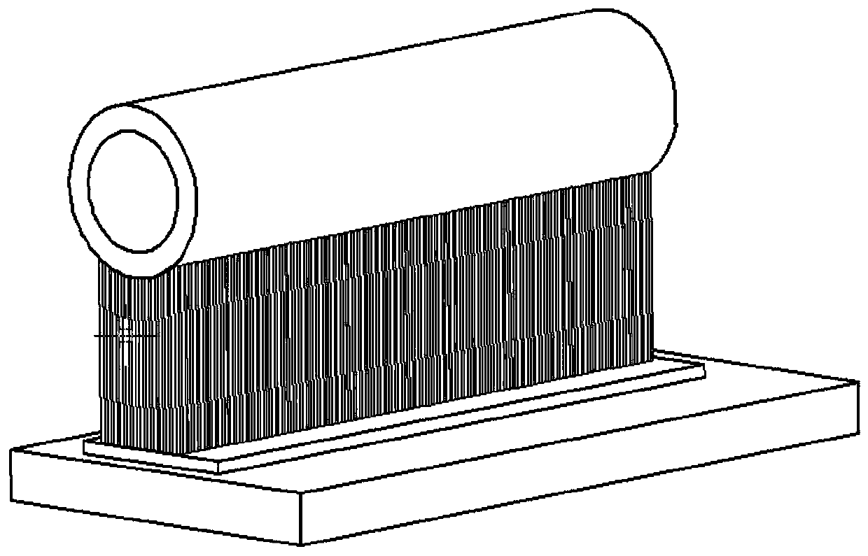 Lightweight active support structure of suspended circular-section flow passage