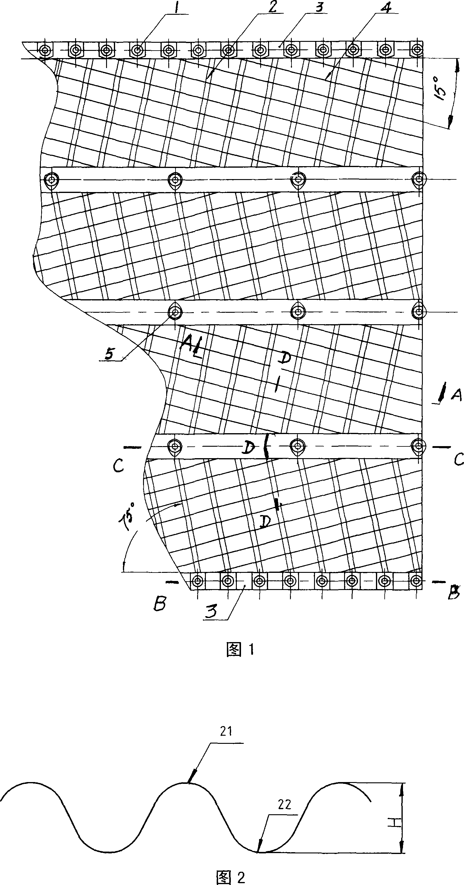 New type dual oblique wave spraywater stuffing for cooling tower