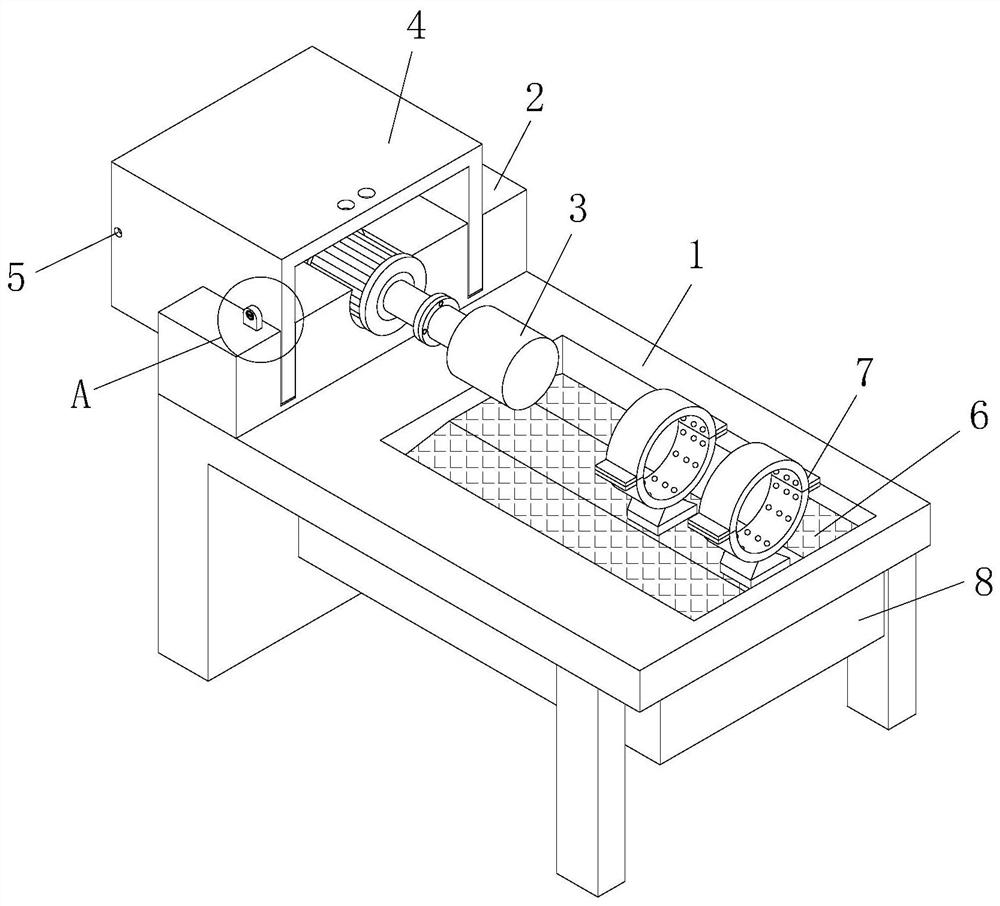 Finishing and grinding device for nodular cast iron pipe