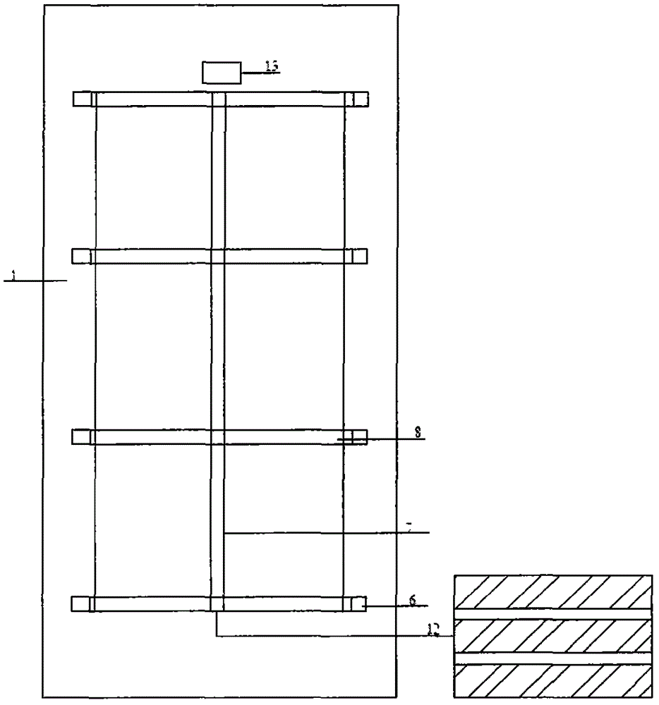 Multi-point excitation type airplane load model testing device and application method thereof