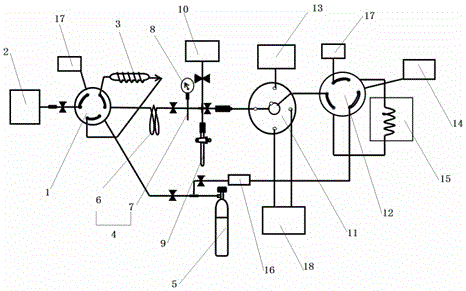 Gas treating system applicable to online carbon dioxide measuring