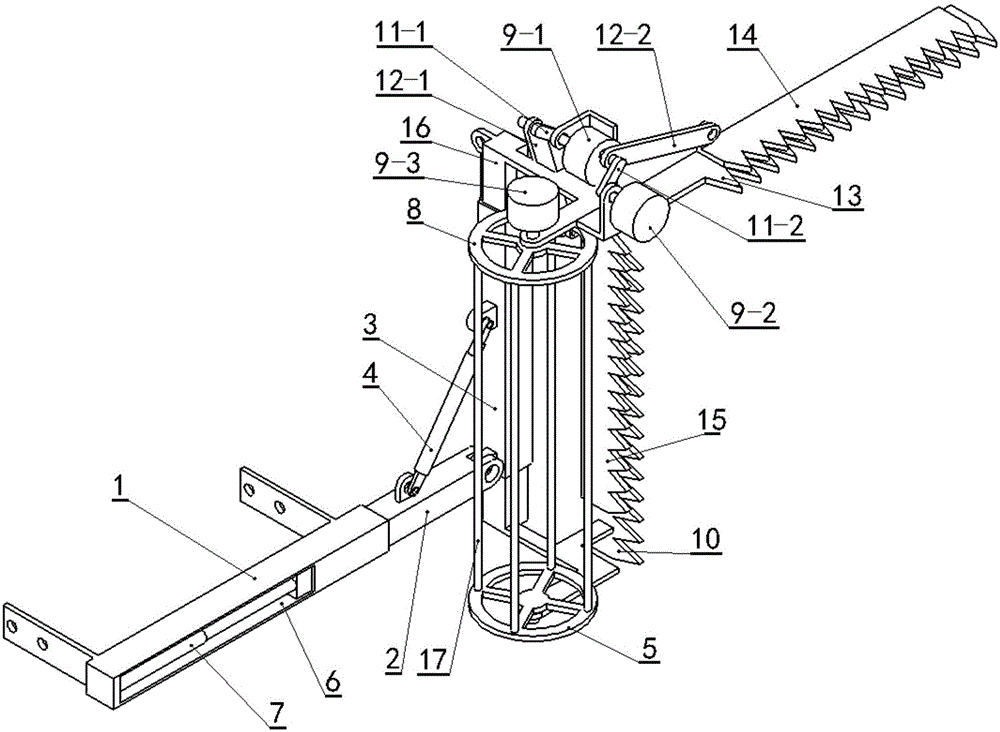 Feed type high-effect grape branch shearing machine