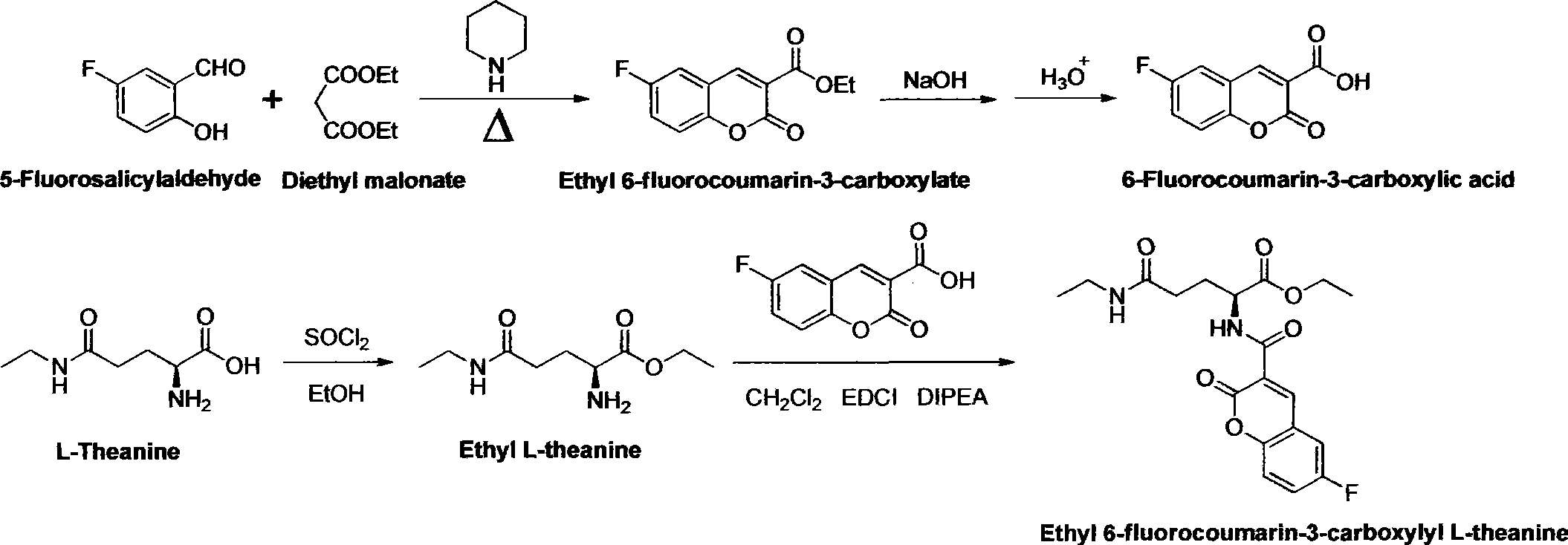 Application of theanine fluorine aromatic amide in preparation of products for preventing and treating such diseases as cancer