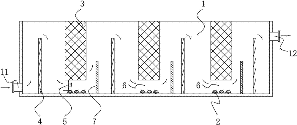 An Ozone Contact Reaction Tank with Gas-Water Rapid Mixing