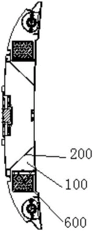 Mounting structure of evaporator and vehicle top-mounted air-conditioner