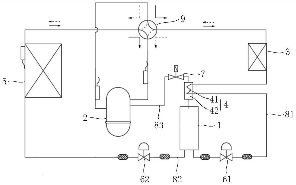 A kind of jet enthalpy air conditioning system and its control method