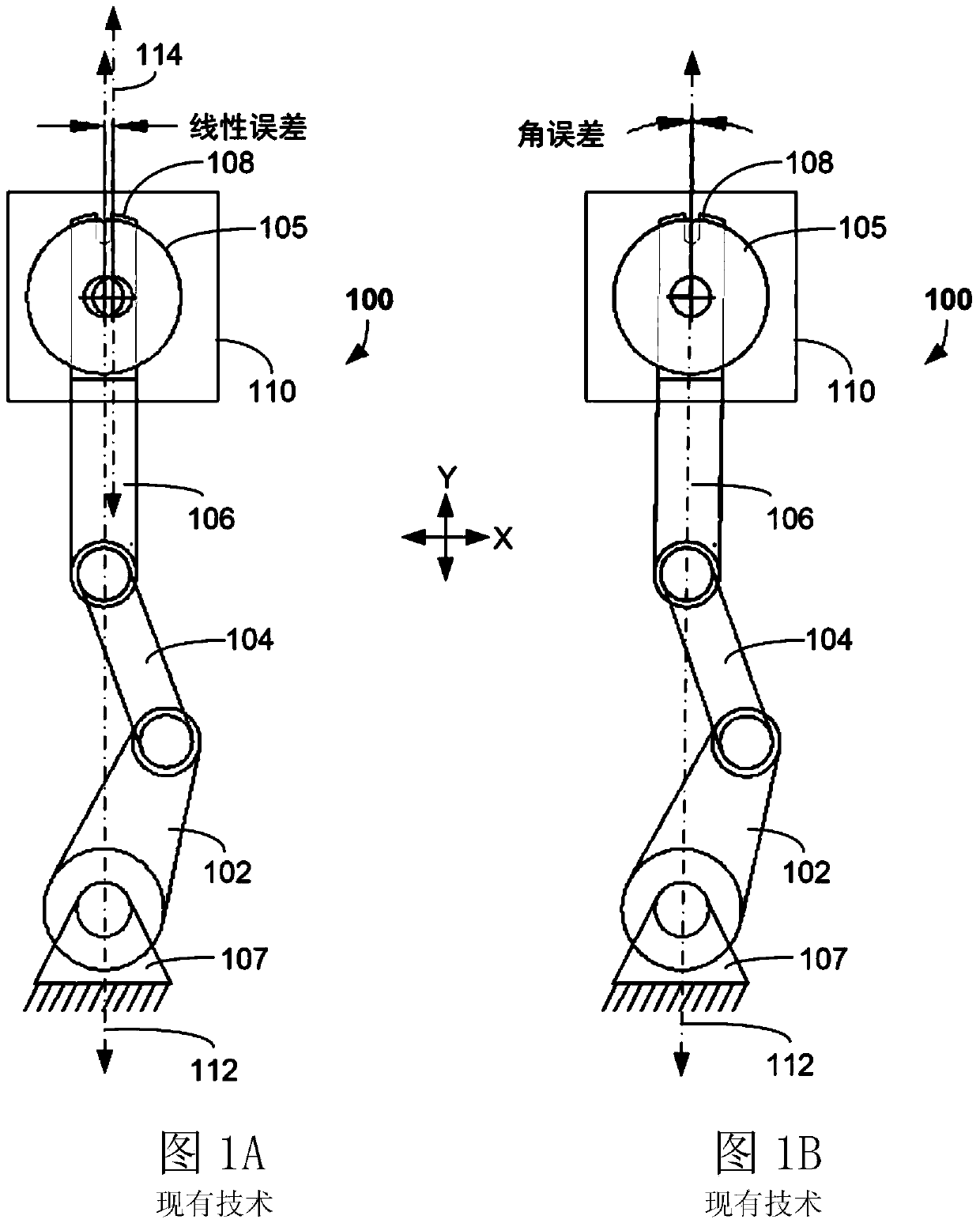 Systems having multi-linkage robots and methods to correct positional and rotational alignment in multi-linkage robots