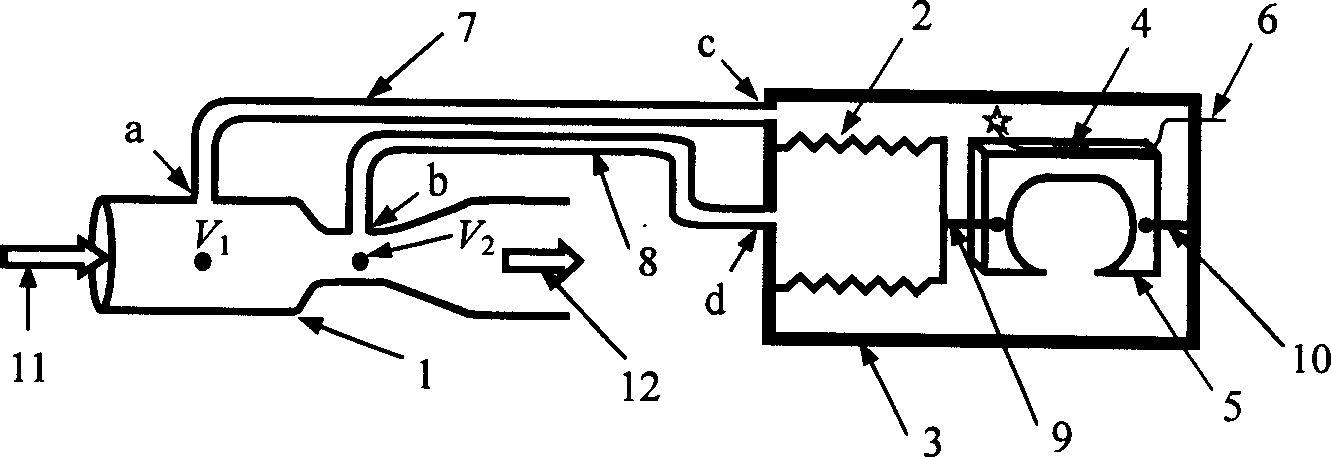 Sensing device for optical fiber optical grating flow speed