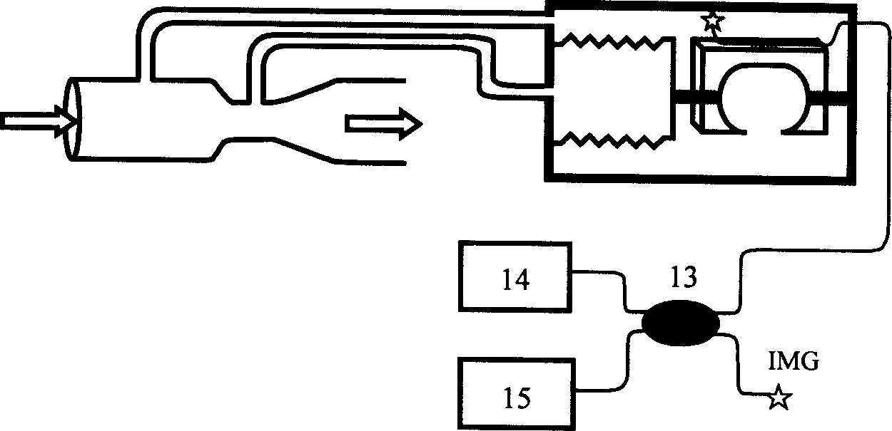 Sensing device for optical fiber optical grating flow speed