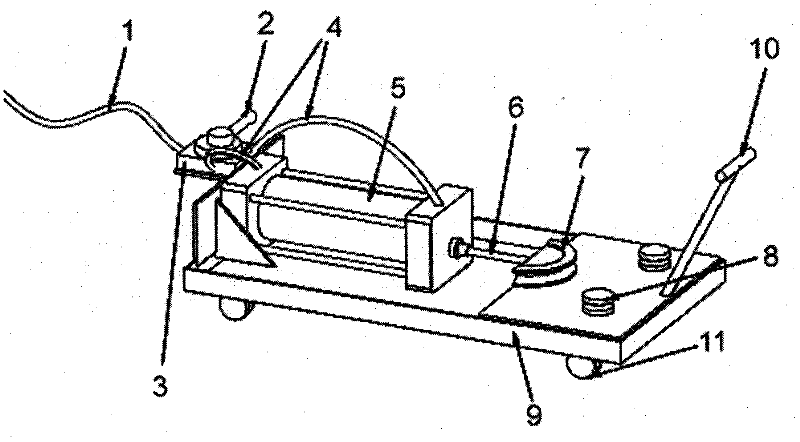 Air pressure pipe bending machine