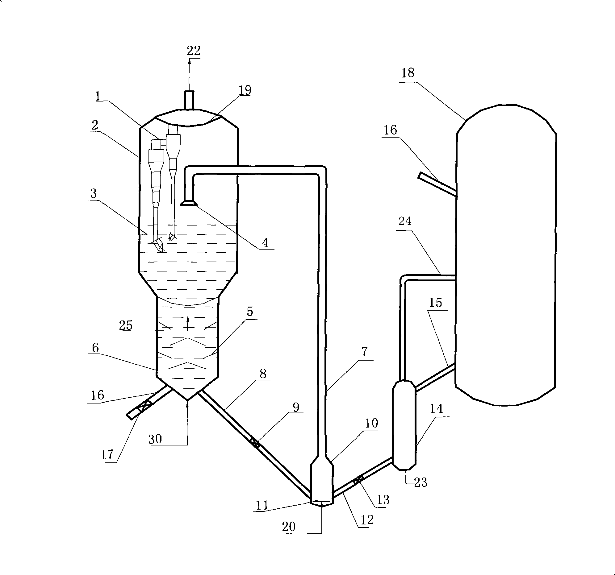 Fluidizer and fluidization method for preparing ethylene by ethanol dehydration