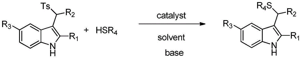 Applications of chiral organic alkali in preparation of chiral sulfur-containing indole compound in water-oil two-phase system