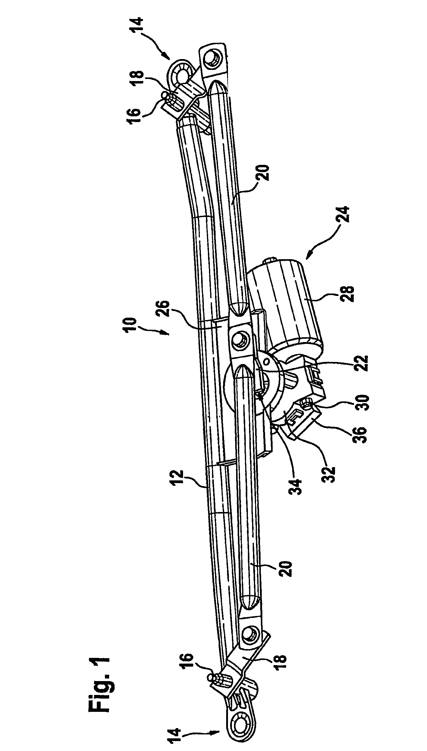 Windscreen wiper device, particularly for a motor vehicle