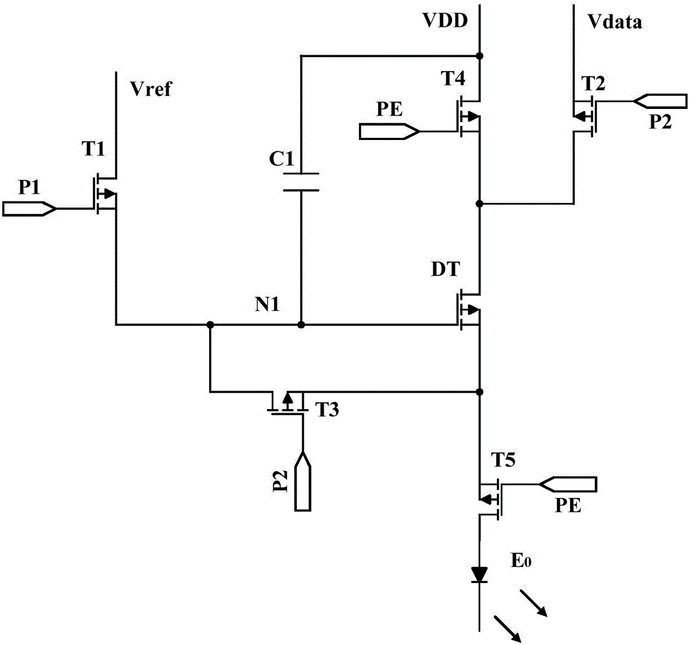 Organic light-emitting pixel driving circuit and driving method thereof