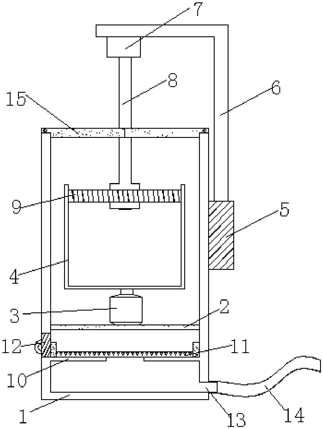 Dehydrating device for production of salted vegetables