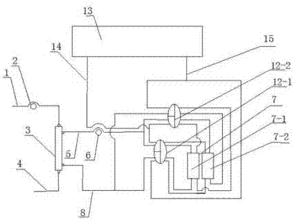 A continuous crrt machine capacity balance device with two breakers