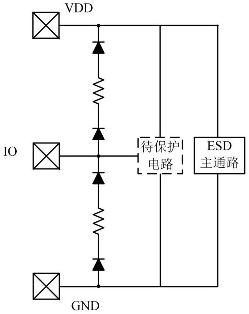 A double diode esd protection circuit