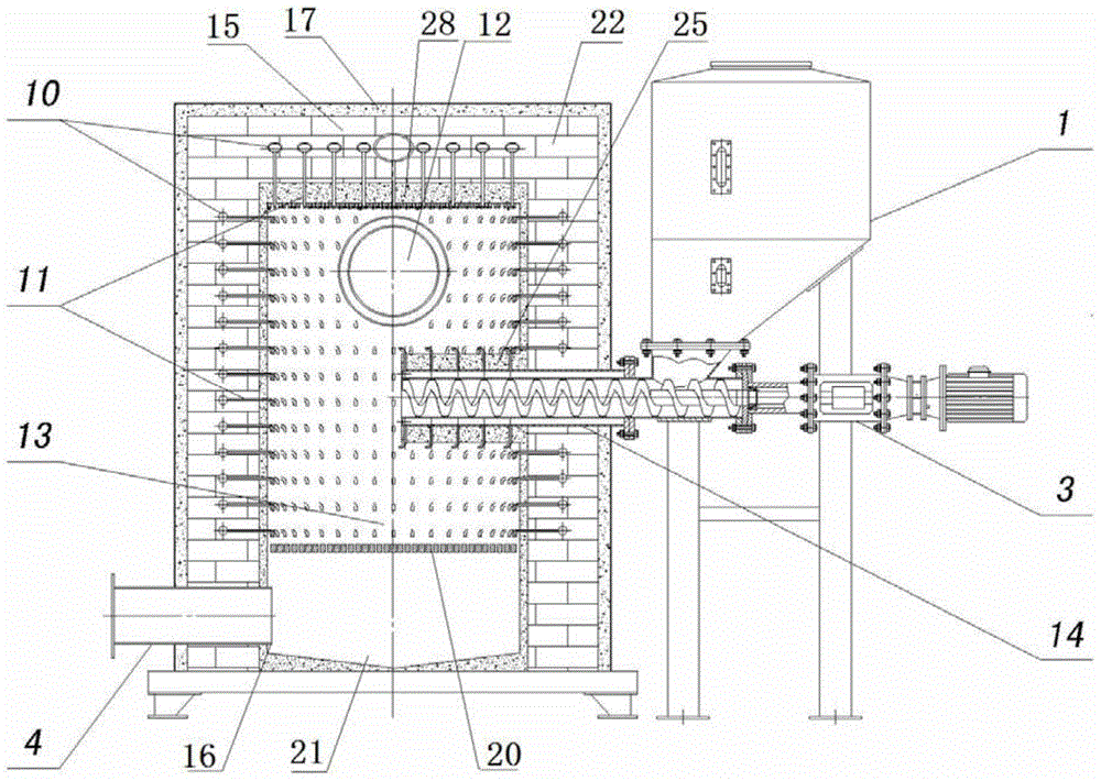 Slag-bonding resistant biomass particle combustion device