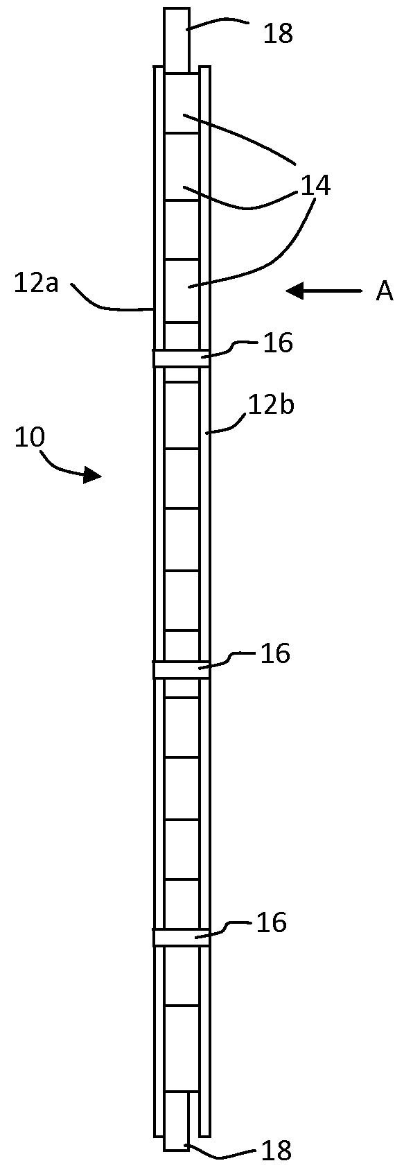 Radiation detector for density or level measurements