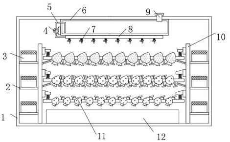 Agricultural strawberry transportation device with fresh-keeping function