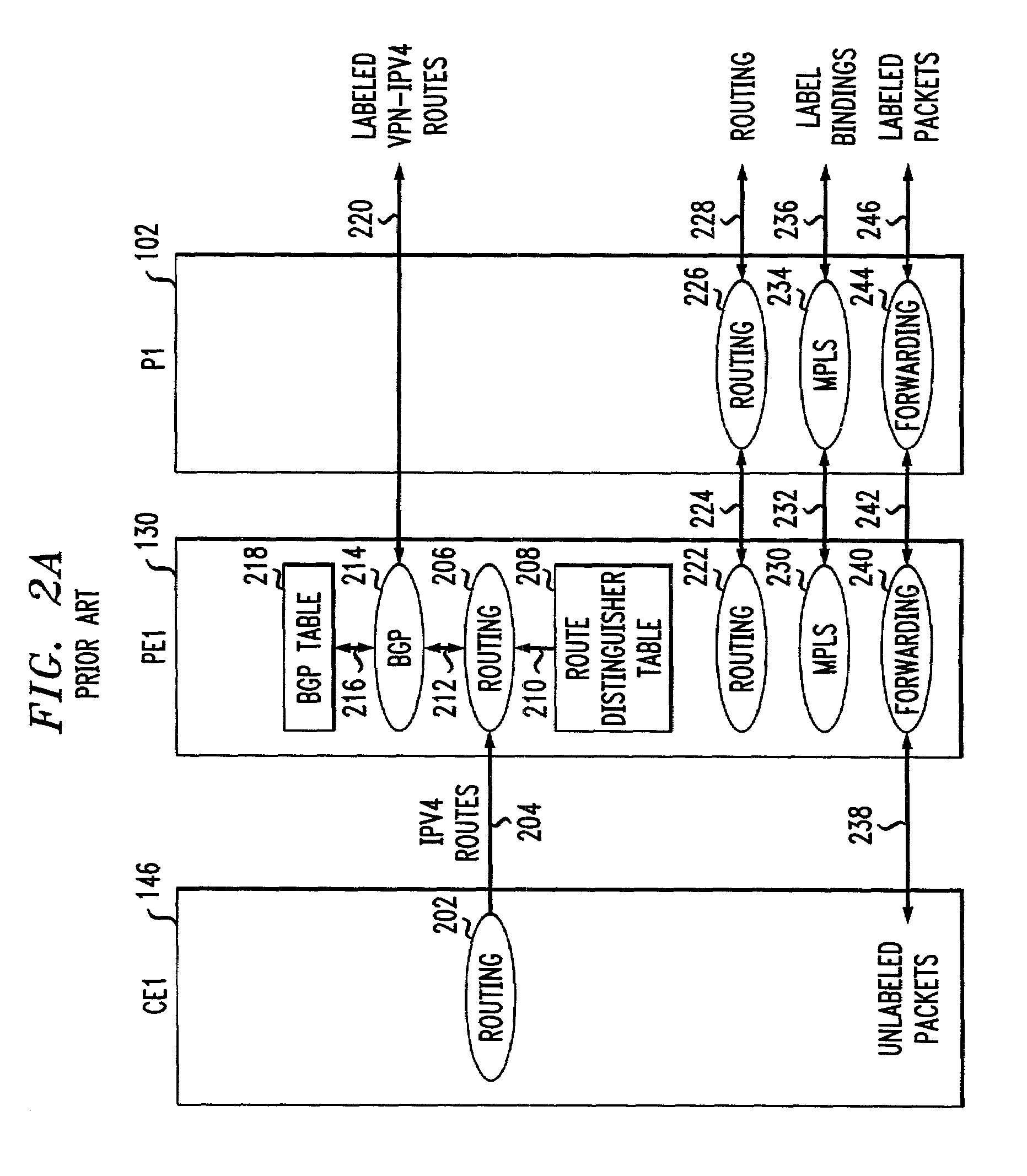 Traffic matrix computation for a backbone network supporting virtual private networks