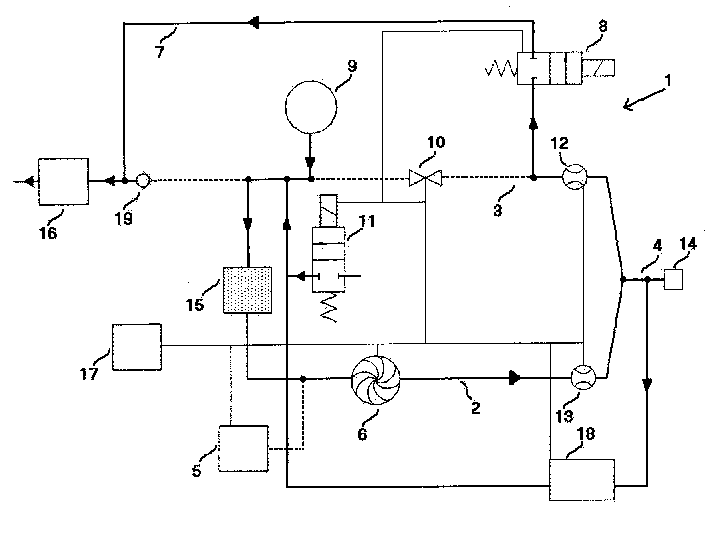 Anesthesia device and process for operating an anesthesia device