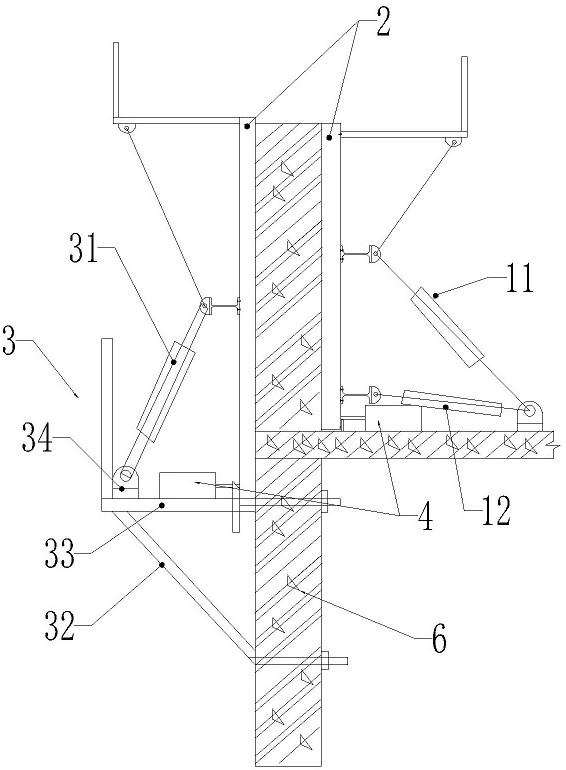 Formwork system for building cast-in-place shear wall and filler wall and construction method