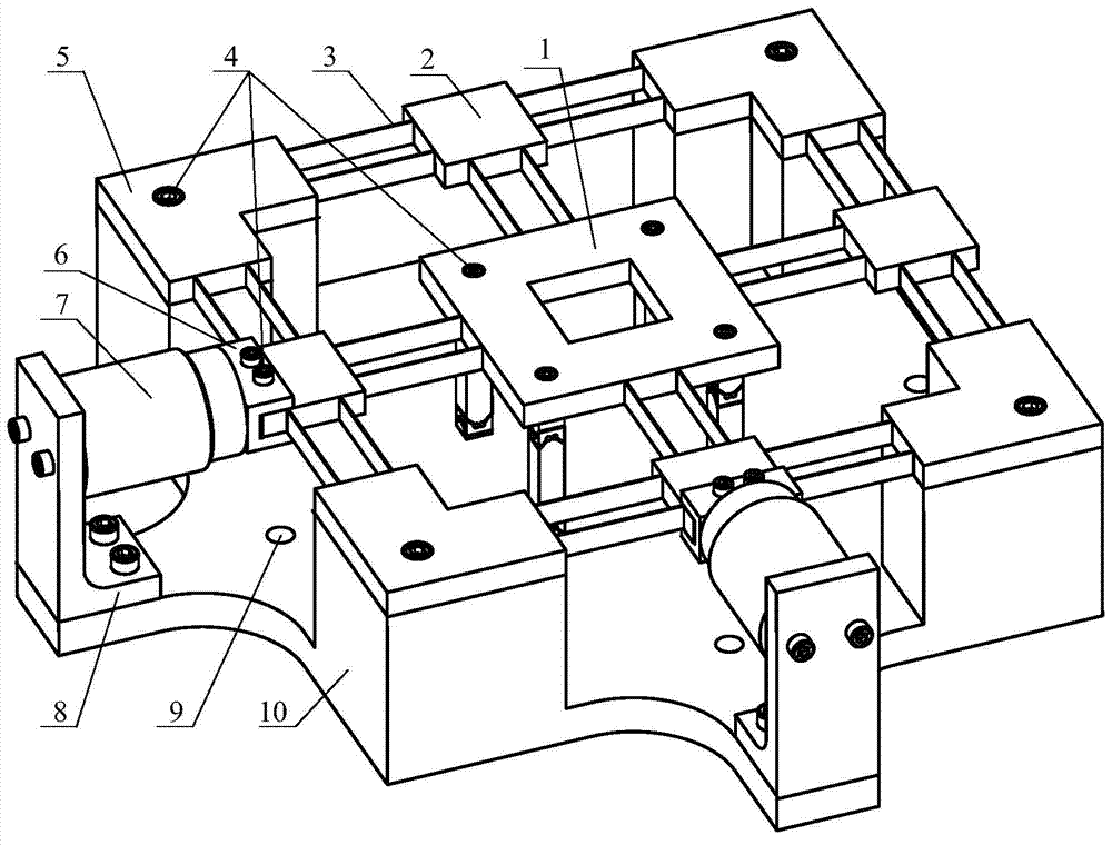 Two-freedom-degree, large-travel and large-load micro-positioning platform