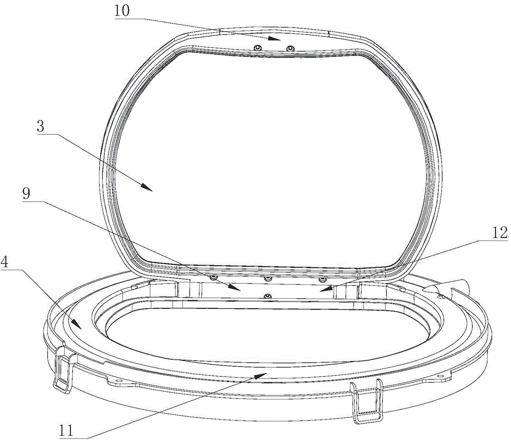 Washing machine cover body folding structure and washing machine