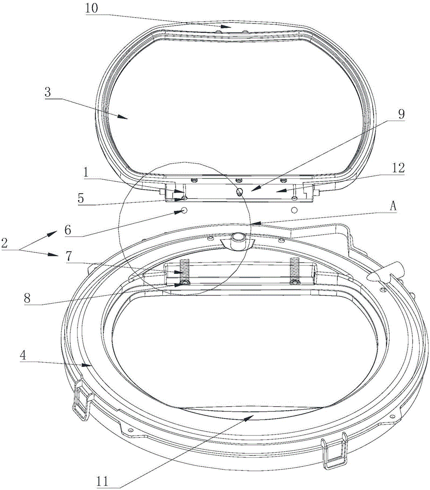 Washing machine cover body folding structure and washing machine