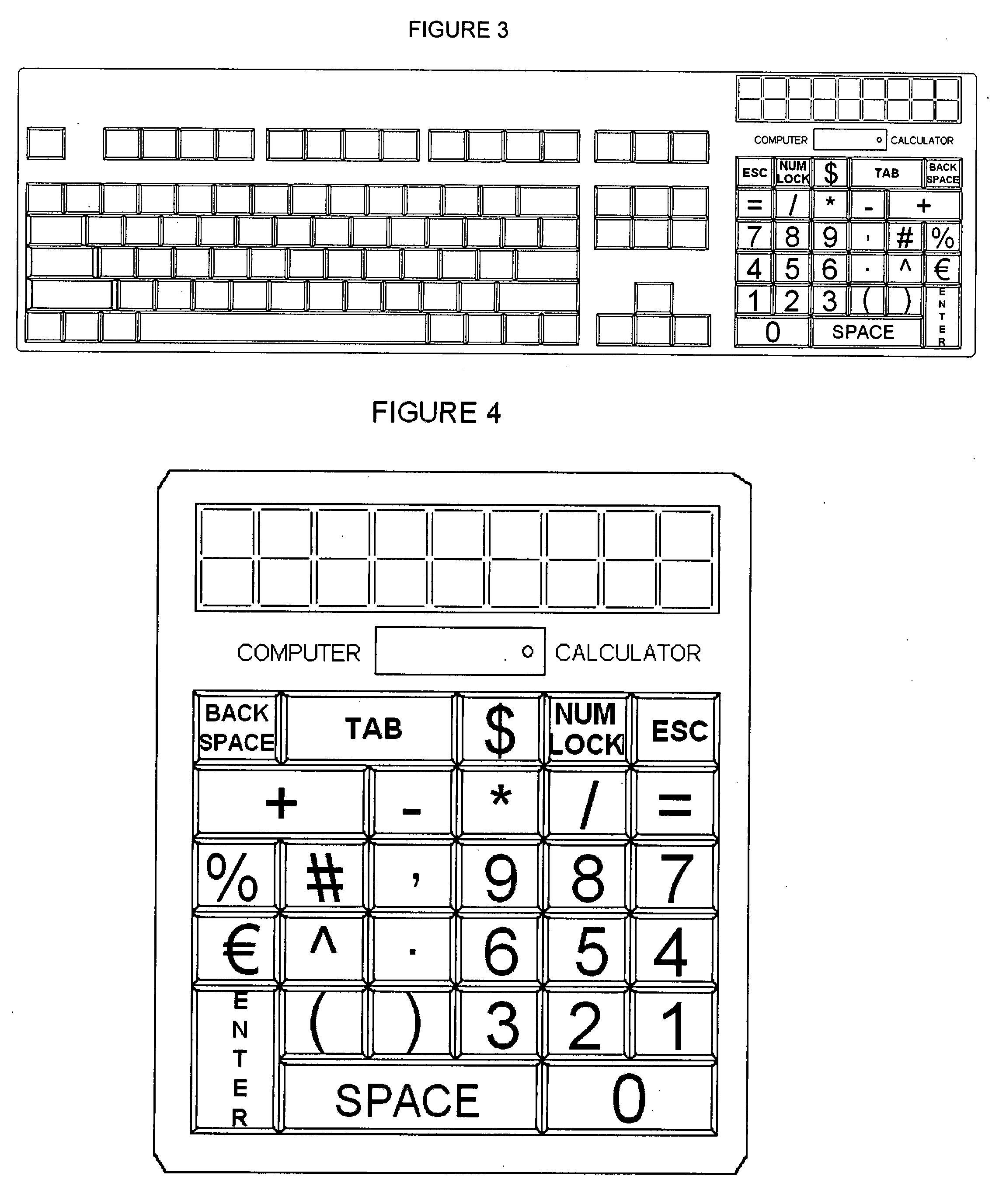 Computer keypad for improved input efficiency