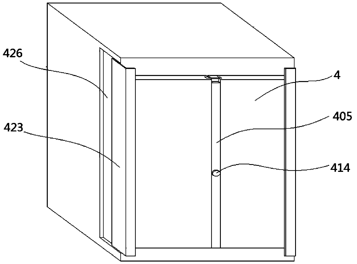 Traveling mechanism and electrical box with traveling mechanism