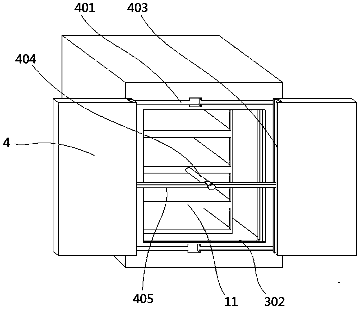 Traveling mechanism and electrical box with traveling mechanism