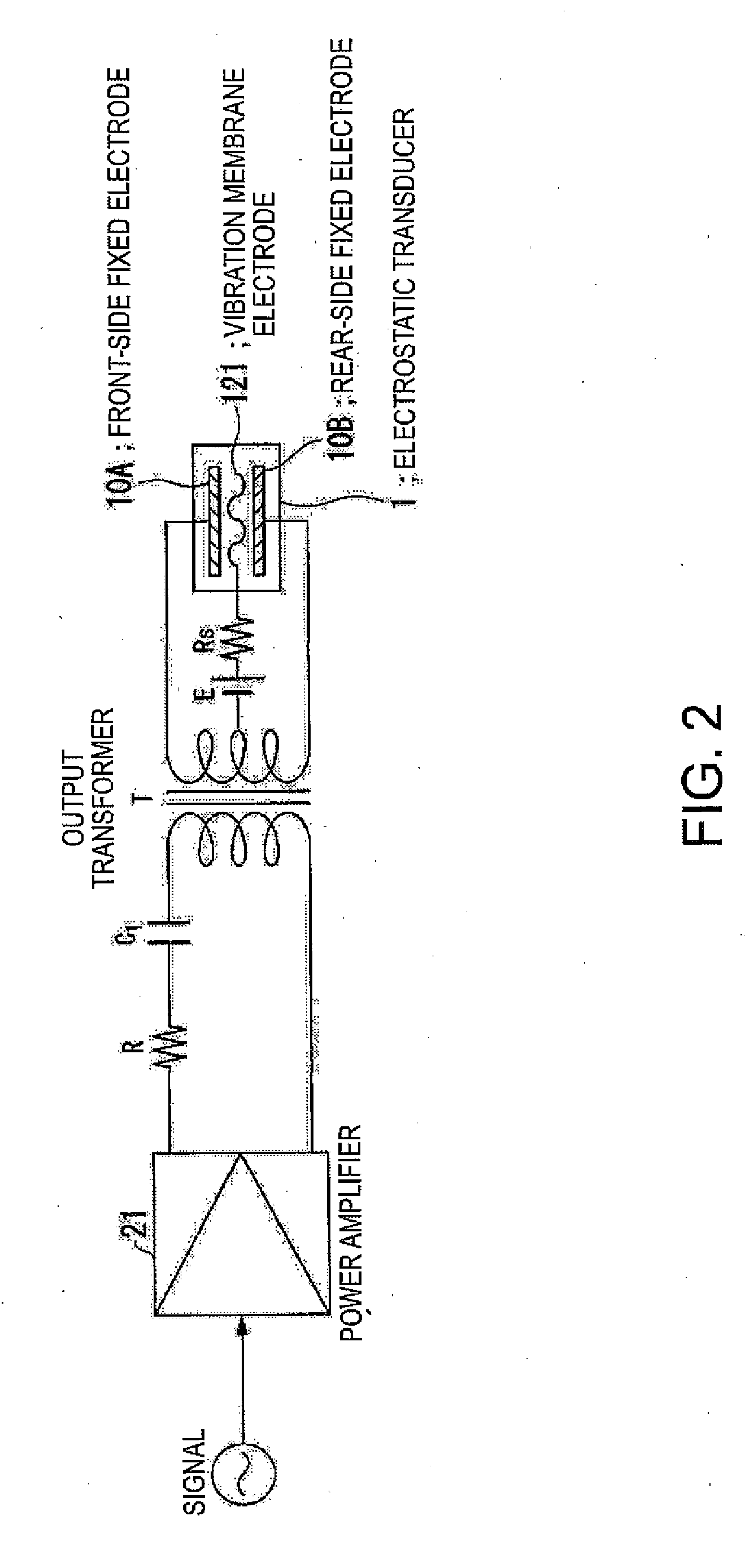 Electrostatic transducer, driving circuit of capacitive load, method for setting circuit constant, ultrasonic speaker, display device and directional acoustic system