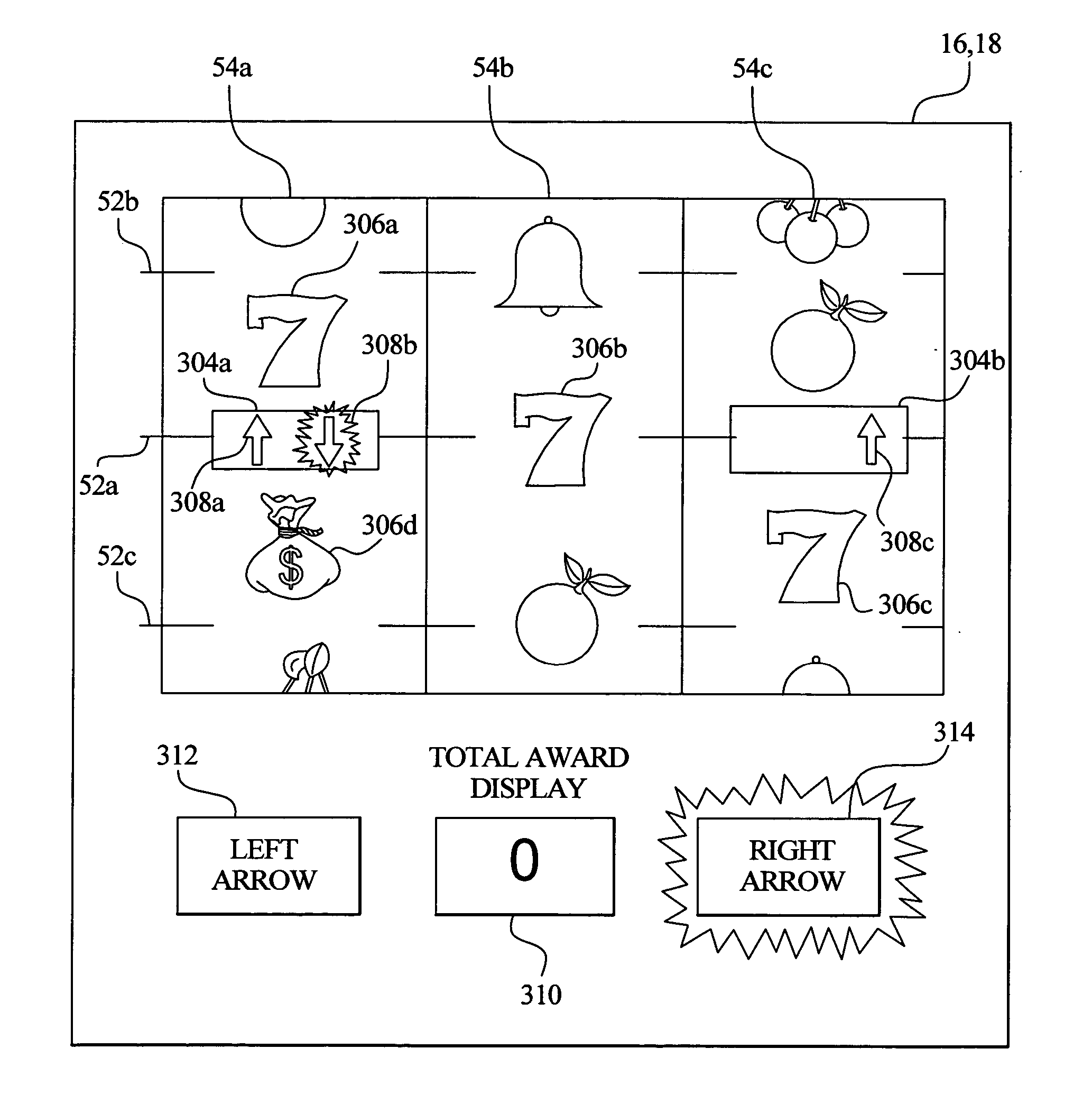 Gaming device having concentric reels and a displayable nudge symbol