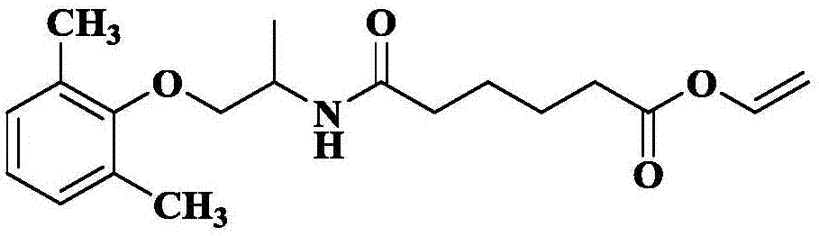 Method for lipase-catalyzed online synthesis of N-(5-vinyl ester valeryl)mexiletine