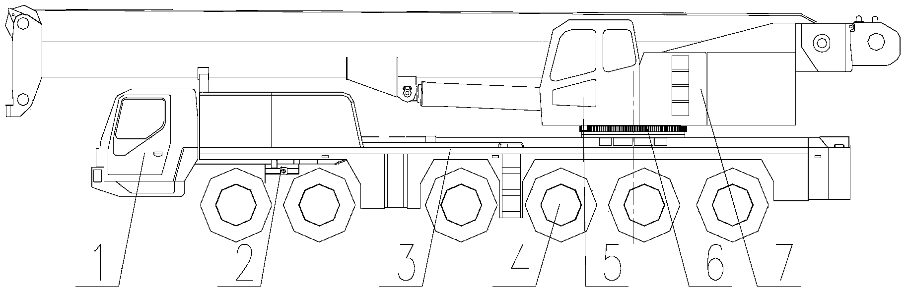 Single-engine power driving device and method and crane