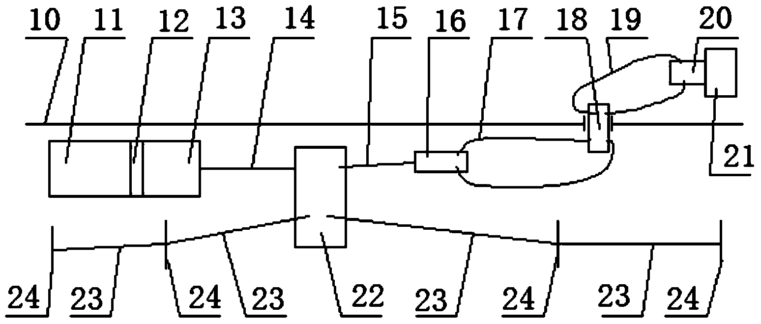 Single-engine power driving device and method and crane