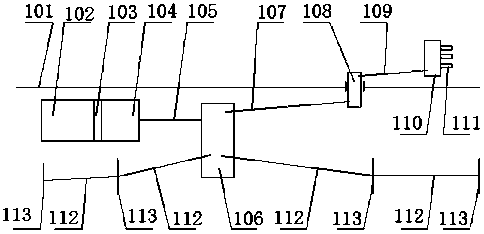 Single-engine power driving device and method and crane