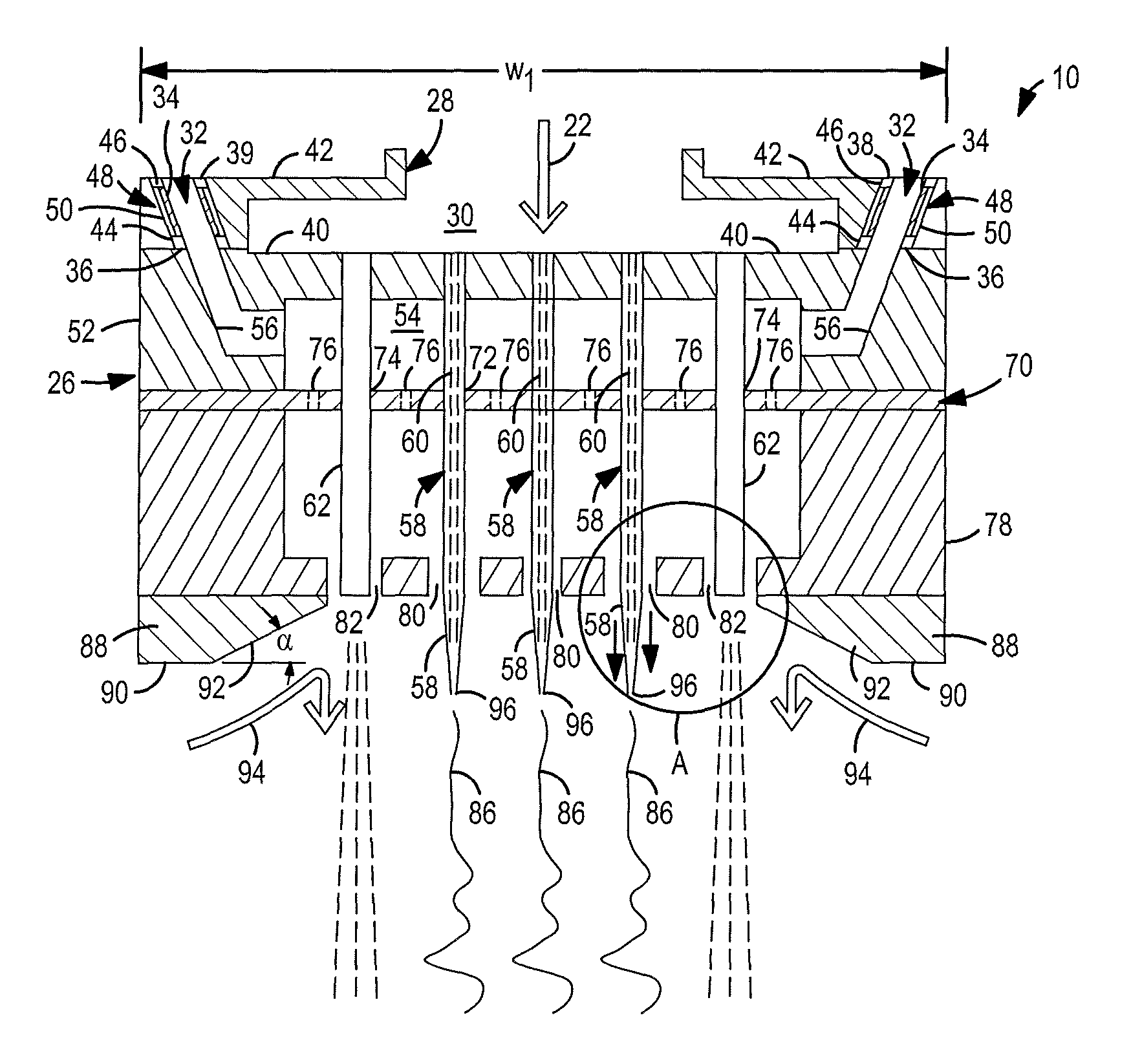 Apparatus for forming a non-woven web