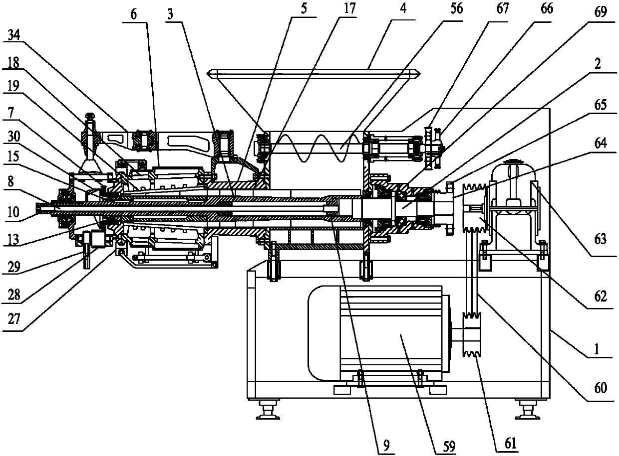 Flesh separating machine