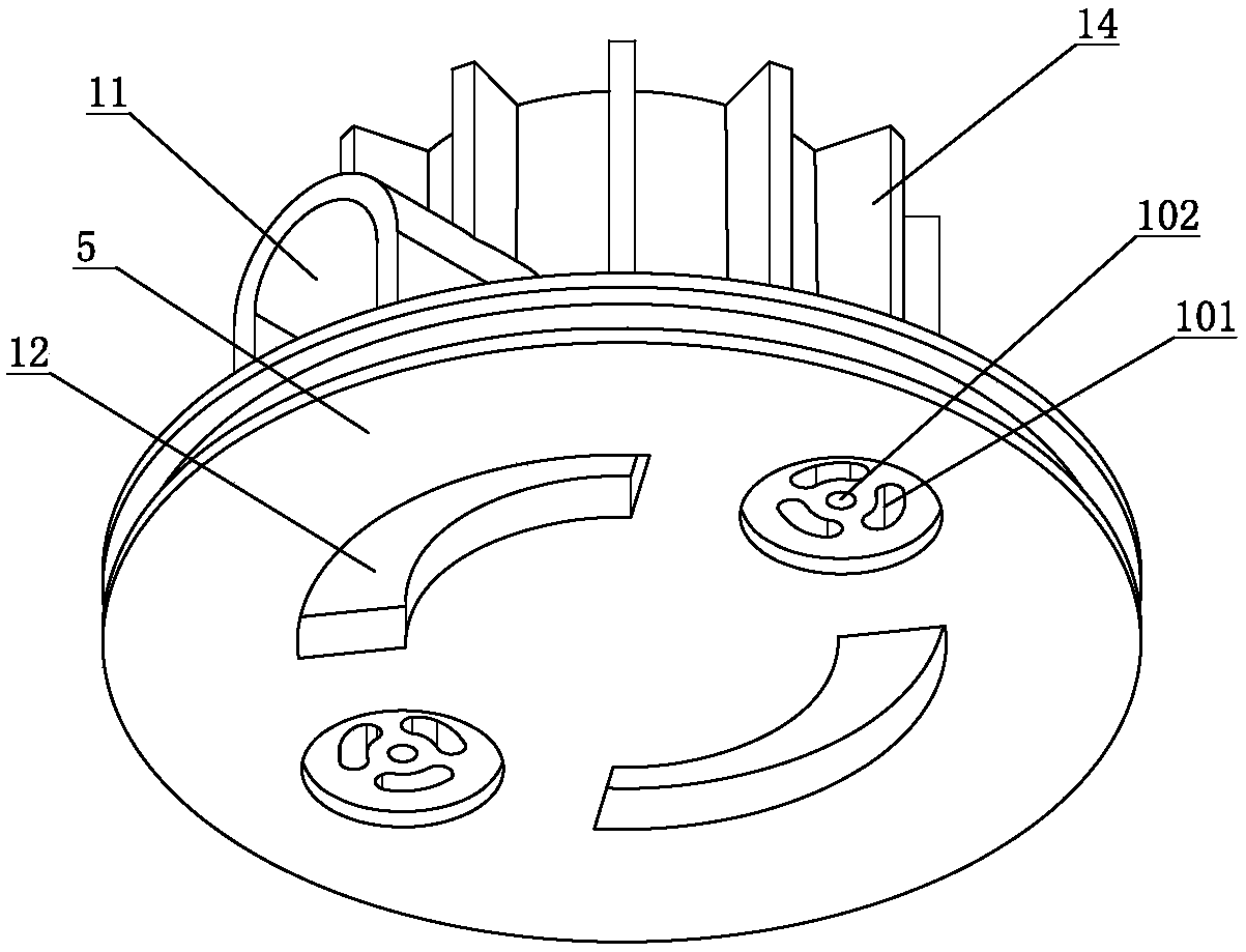 Side intake duct oil-gas separator for engine