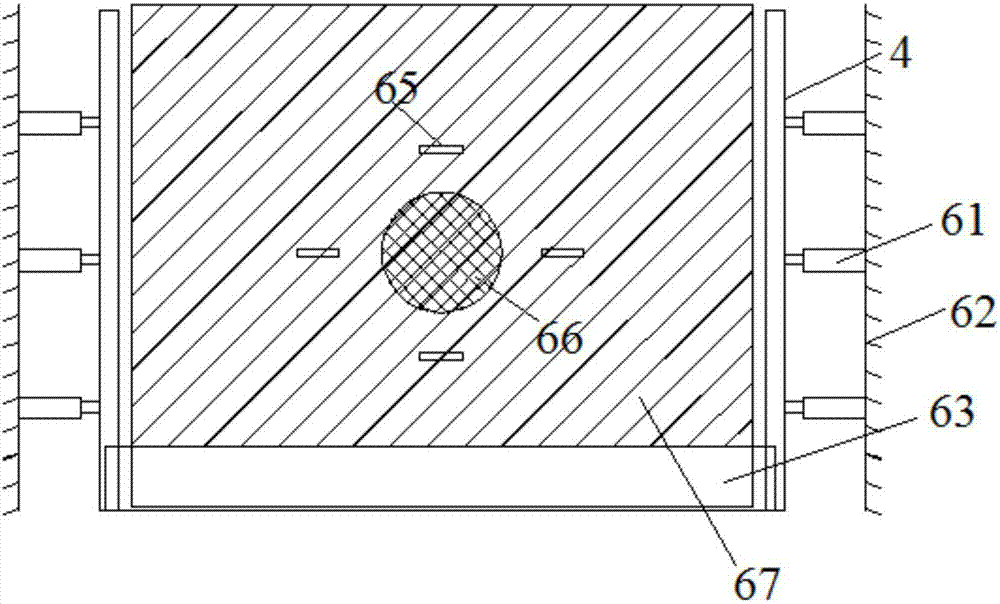 Impact testing device for debris flow protection structure