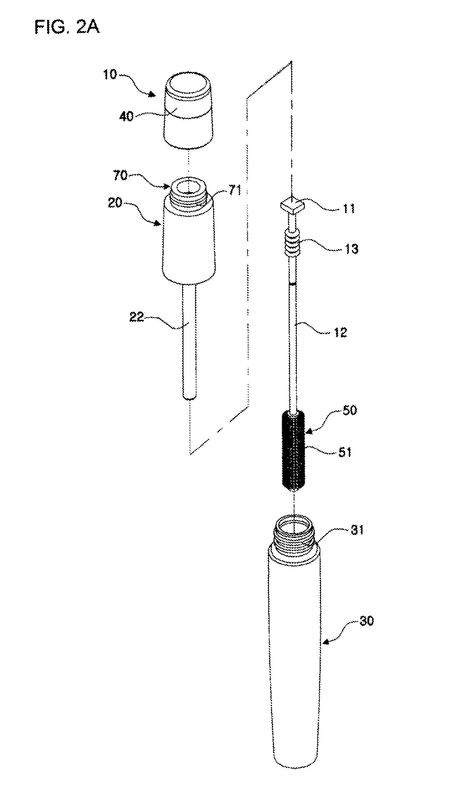 Mascara brush with controllable brush length