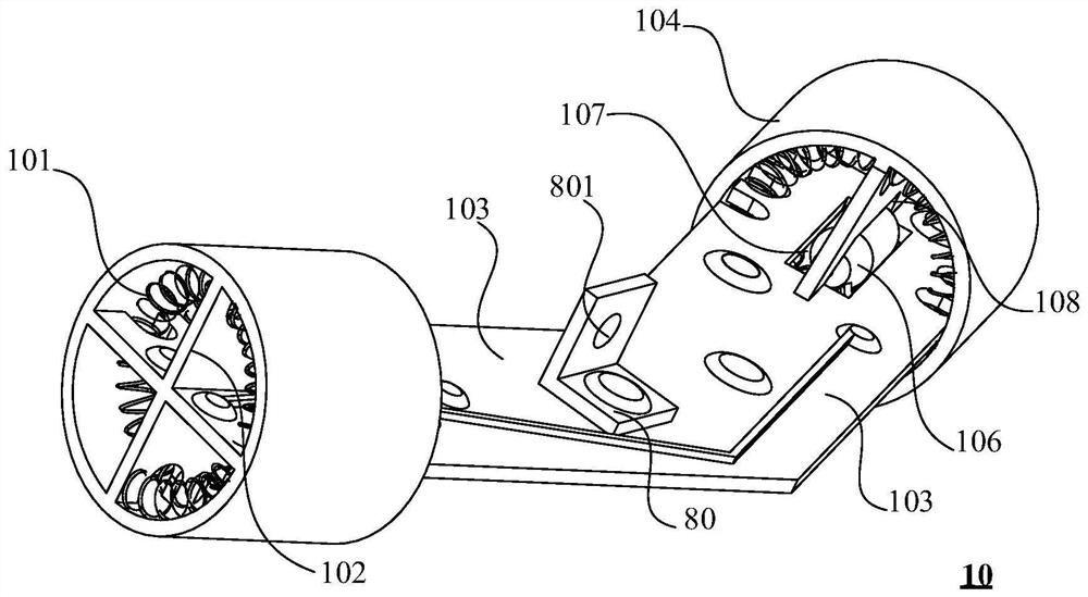 Heating device and hand dryer comprising same